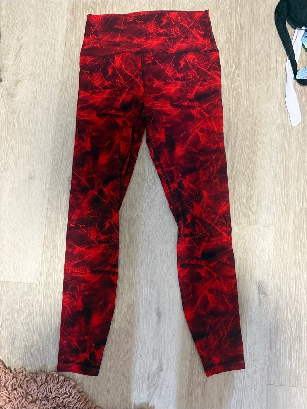 lululemon athletica Red & Black Printed Team Canada Align High-Rise Leggings